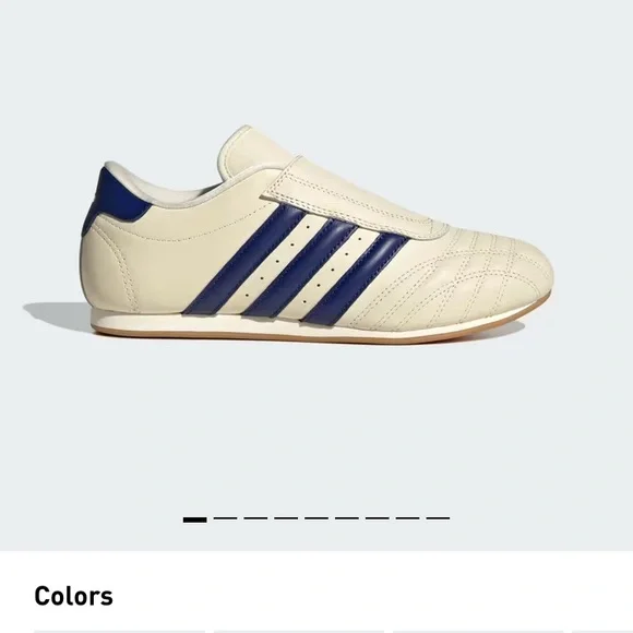Adidas women's Cream and Navy Athletic Shoe taekwondo - Picture 9 of 12